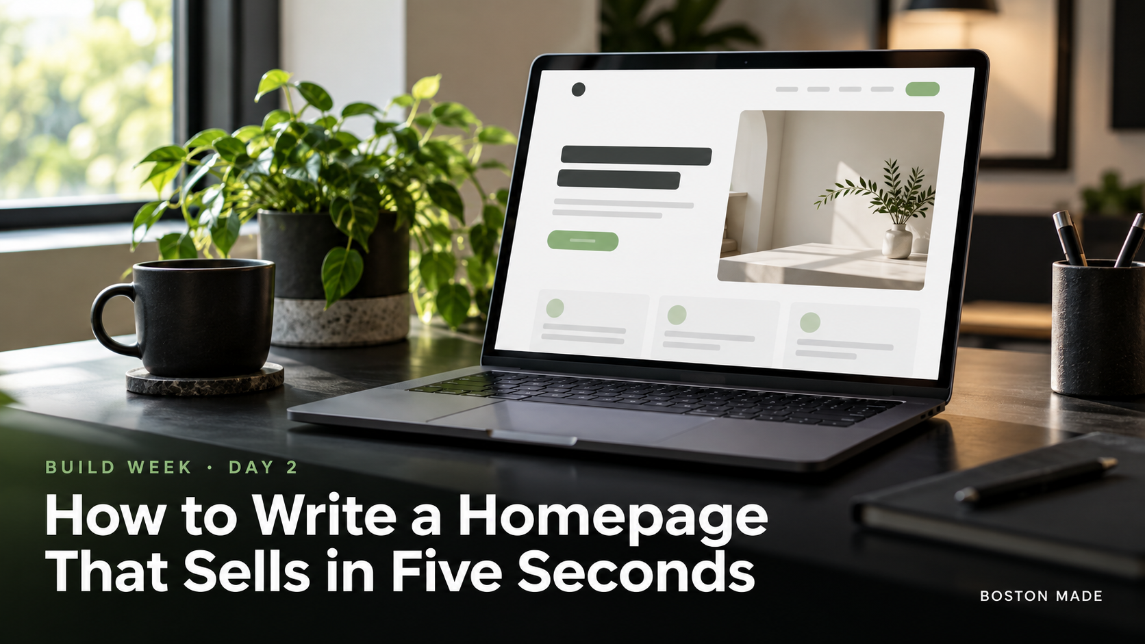 Build Week, Day 2: How to Write a Homepage That Sells in Five Seconds